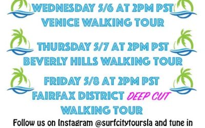 Virtual Tour Schedule For the Week of 5/4/2020