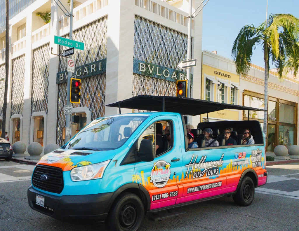 Hollywood Bus Tour Open Air Vehicle